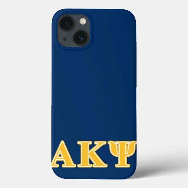 Alpha Kappa Psi Yellow Letters Case-Mate iPhone Case (Back)