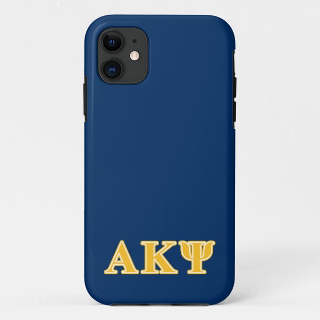 Alpha Kappa Psi Yellow Letters Case-Mate iPhone Case (Back)