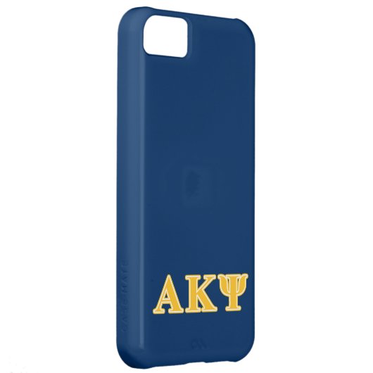 Alpha Kappa Psi Yellow Letters Case-Mate iPhone Case (Back/Right)