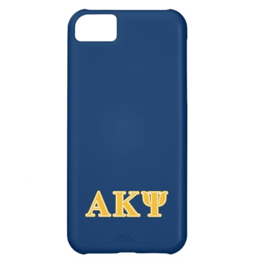 Alpha Kappa Psi Yellow Letters Case-Mate iPhone Case (Back)
