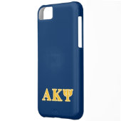 Alpha Kappa Psi Yellow Letters Case-Mate iPhone Case (Back Left)