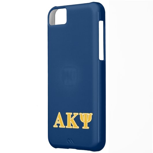 Alpha Kappa Psi Yellow Letters Case-Mate iPhone Case (Back Left)