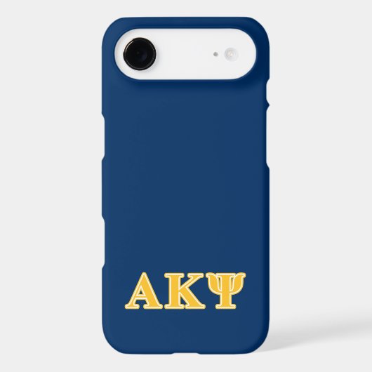 Alpha Kappa Psi Yellow Letters Case-Mate iPhone Case (Back)