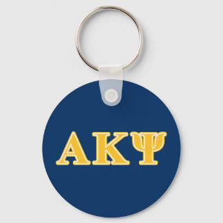 Alpha Kappa Psi Yellow Letters Keychain