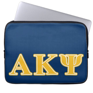 Alpha Kappa Psi Yellow Letters Laptop Sleeve