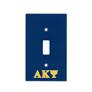 Alpha Kappa Psi Yellow Letters Light Switch Cover