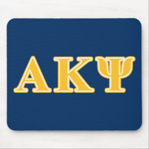 Alpha Kappa Psi Yellow Letters Mouse Pad