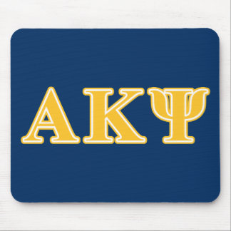 Alpha Kappa Psi Yellow Letters Mouse Pad