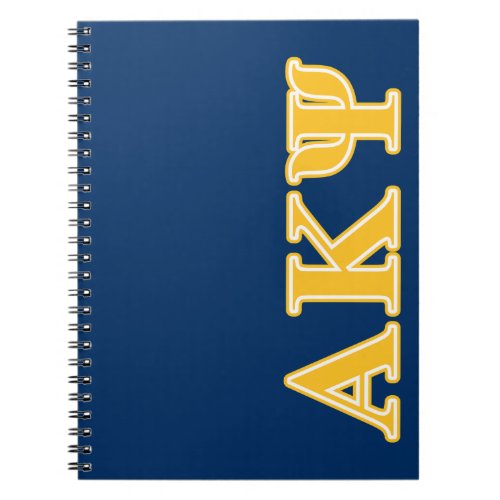 Alpha Kappa Psi Yellow Letters Notebook