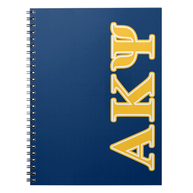 Alpha Kappa Psi Yellow Letters Notebook (Front)