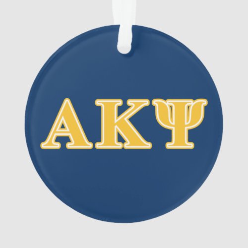 Alpha Kappa Psi Yellow Letters Ornament