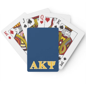 Alpha Kappa Psi Yellow Letters Poker Cards