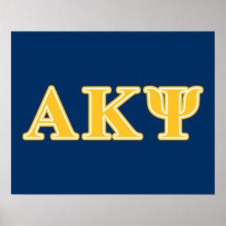 Alpha Kappa Psi Yellow Letters Poster