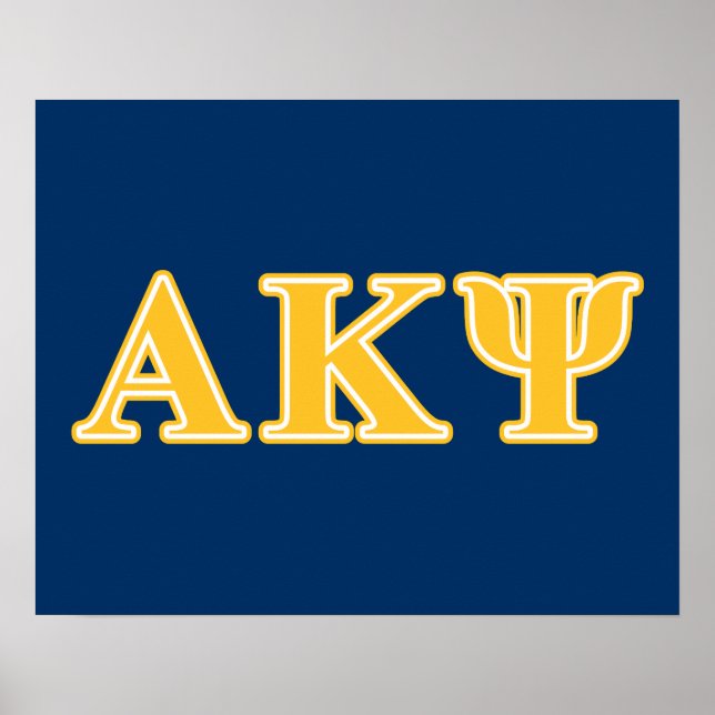Alpha Kappa Psi Yellow Letters Poster (Front)