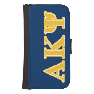 Alpha Kappa Psi Yellow Letters Samsung S4 Wallet Case