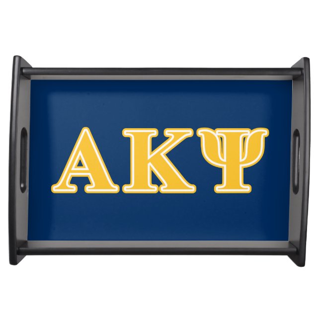 Alpha Kappa Psi Yellow Letters Serving Tray (Front)