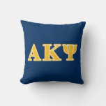 Alpha Kappa Psi Yellow Letters Throw Pillow at Zazzle
