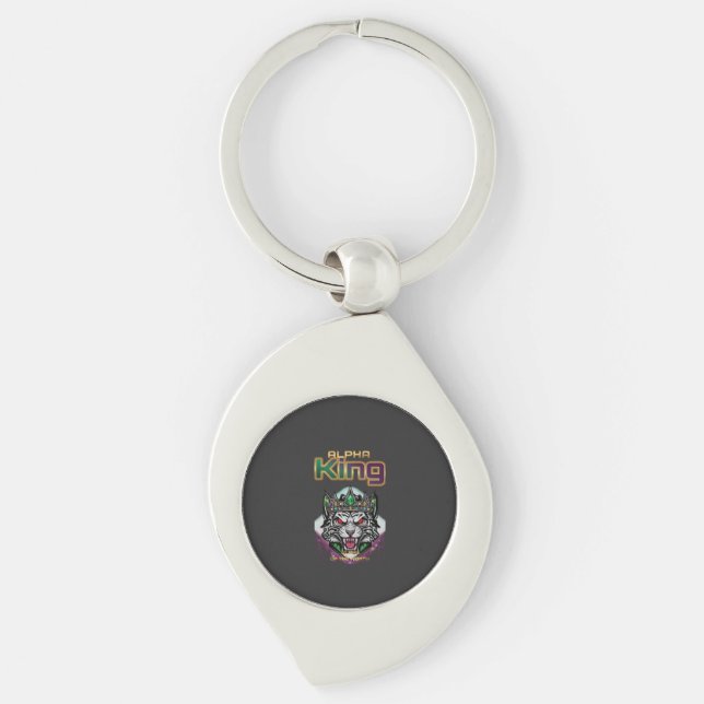 Alpha king The Modern Royalty  Keychain (Front)