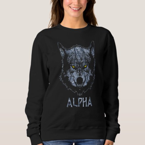 Alpha Lone Wolf Vintage Arctic Wolves Leader Pack  Sweatshirt