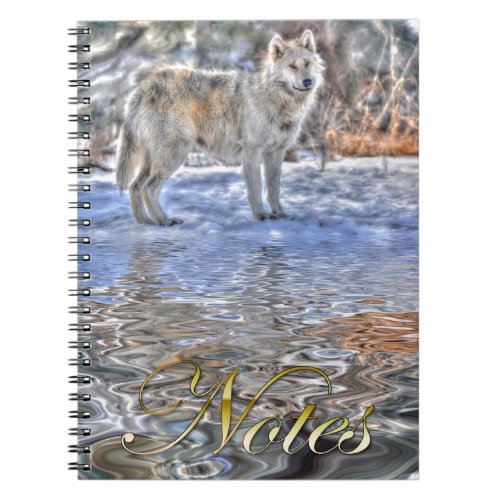 Alpha Male Grey Wolf Wildlife Photo Notebook