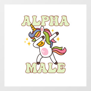 Alpha Male Ironic Unicorn 1 Wall Decal