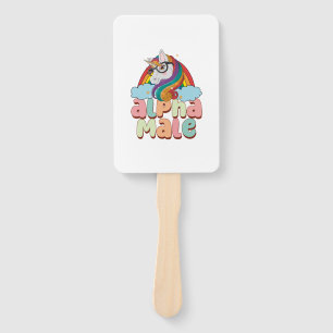 Alpha Male Ironic Unicorn 2 Hand Fan
