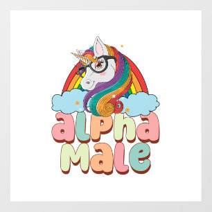 Alpha Male Ironic Unicorn 2 Wall Decal