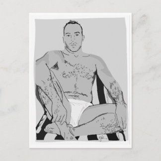 "Alpha Male" Postcard