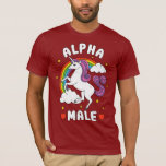 Alpha Male T-Shirt Funny Meme Unicorn Tee Gift