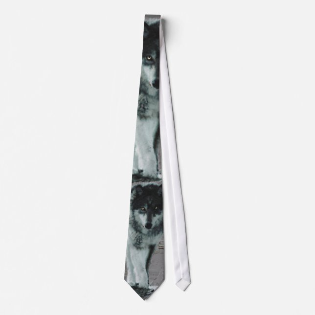 Alpha Male Timber Wolf Wildlife Necktie (Front)