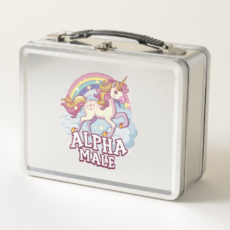 Alpha Male Unicorn Metal Lunch Box