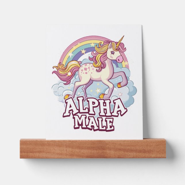 Alpha Male Unicorn Picture Ledge (Front)