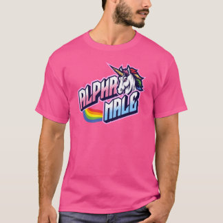 Alpha Male Unicorn Rainbow Male Alpha Unicorn Male T-Shirt