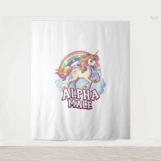 Alpha Male Unicorn Tapestry