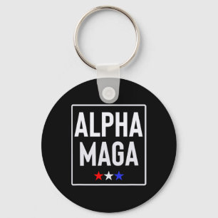 Alpha Mega Trump 2024 Election Design Keychain