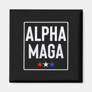 Alpha Mega Trump 2024 Election Design Magnet