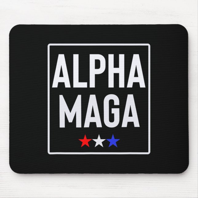 Alpha Mega Trump 2024 Election Design  Mouse Pad (Front)
