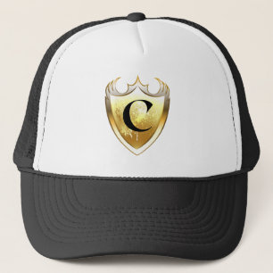 Alpha Monogram C Artistic Letter Everyday Style Trucker Hat