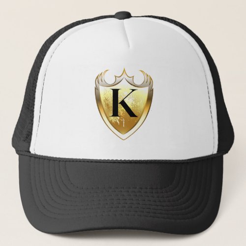 Alpha Monogram K Artistic Letter Everyday Style Trucker Hat