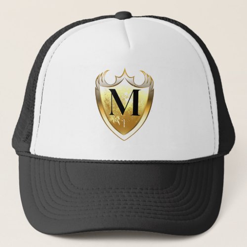 Alpha Monogram M Artistic Letter Everyday Style Trucker Hat