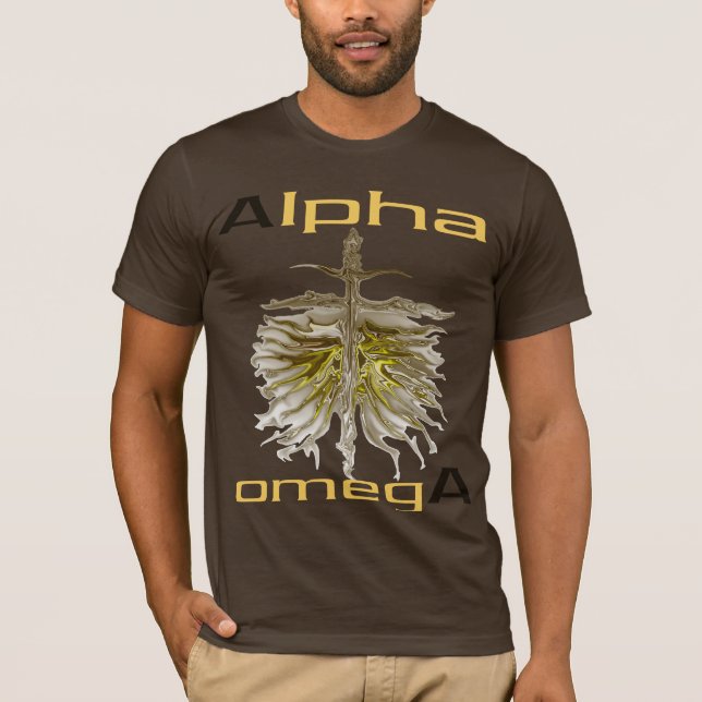 "Alpha omegA"by Michael Crozz T-Shirt (Front)