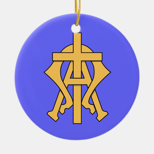 Alpha & Omega Christmas Ornament (Front)
