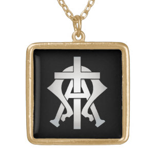 Alpha & Omega Gold Plated Necklace
