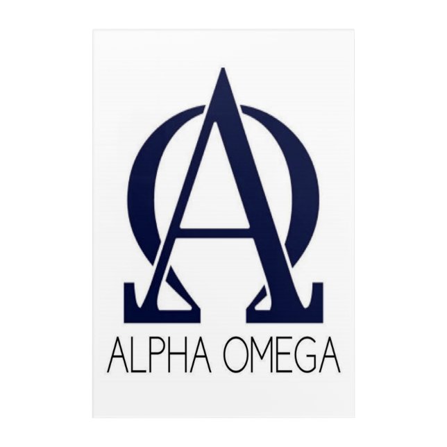 ALPHA & OMEGA SIGN ACRYLIC PRINT (Front)