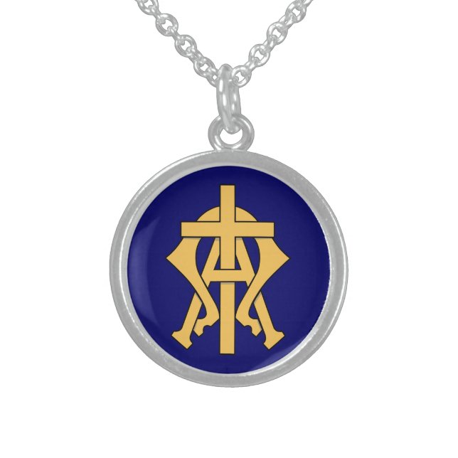 Alpha & Omega Sterling Silver Necklace (Front)