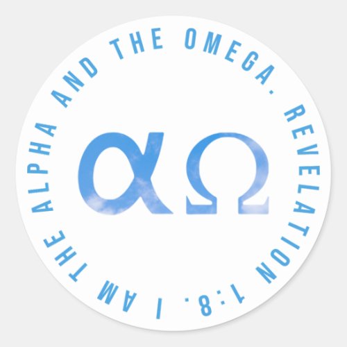 Alpha  Omega T_Shirt Classic Round Sticker