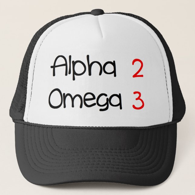 alpha omega trucker hat (Front)