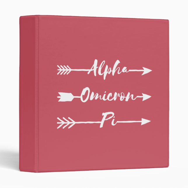 Alpha Omicron Pi Arrow Binder (Front/Spine)
