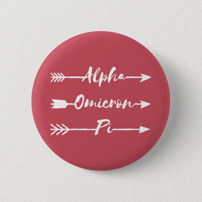 Alpha Omicron Pi Arrow Button (Front)