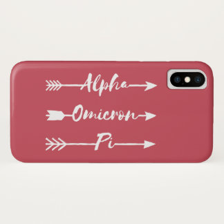 Alpha Omicron Pi Arrow iPhone X Case